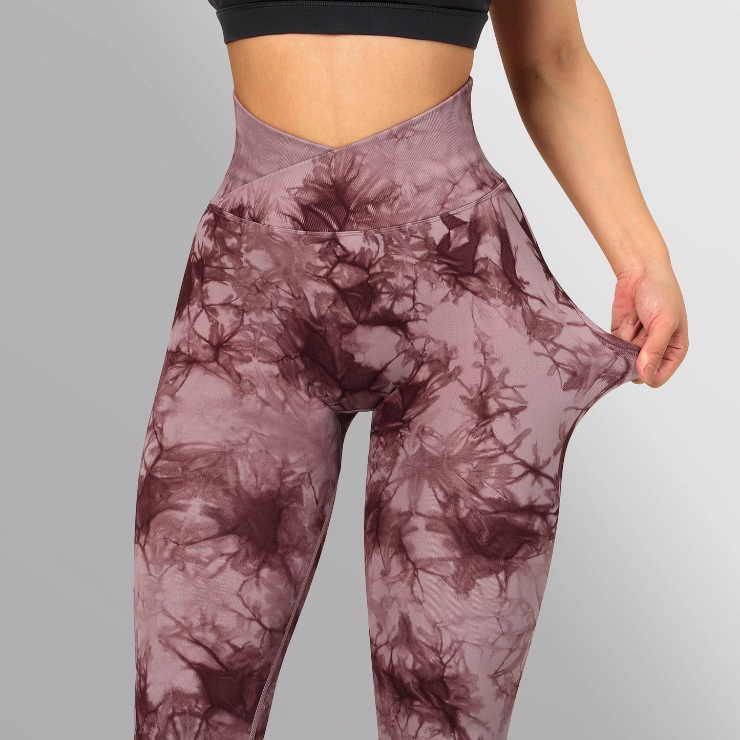 Women’s Seamless Tie-Dye Leggings – Push-Up Yoga & Fitness Gym Pants
