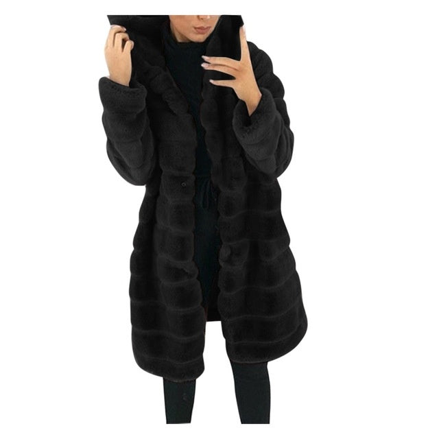 Women’s Long White Winter Jacket – Thick Solid Warm Coat 2025
