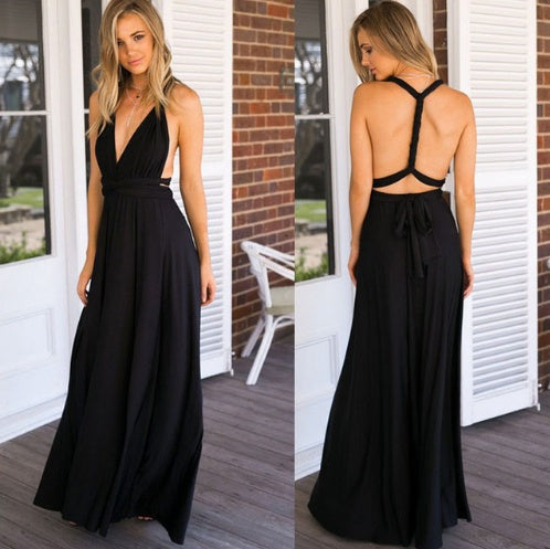 Women’s Sexy Multiway Long Party Dress – Backless Bandage Maxi for Club, Summer & Bridesmaids