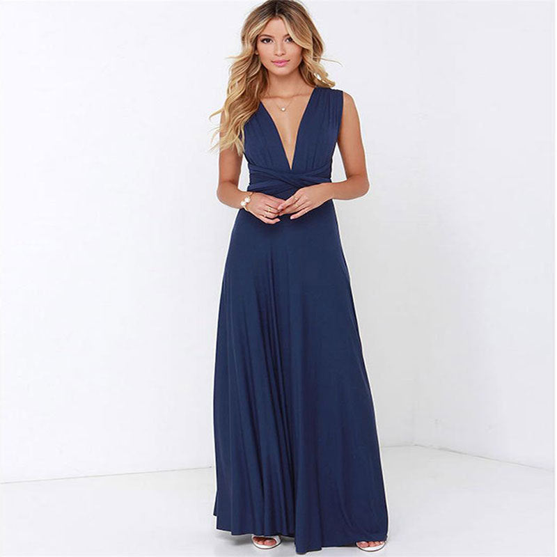 Women’s Sexy Multiway Long Party Dress – Backless Bandage Maxi for Club, Summer & Bridesmaids