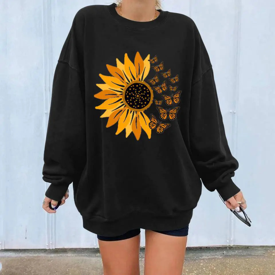 Women’s Autumn & Winter Pullover Sweater – Cartoon Print Fashion Knit Top