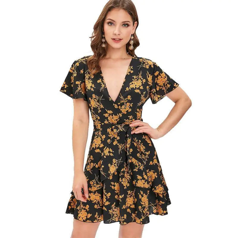 Trendy Long Sleeve Floral Print Dress for Women β Autumn Casual & Party Wear