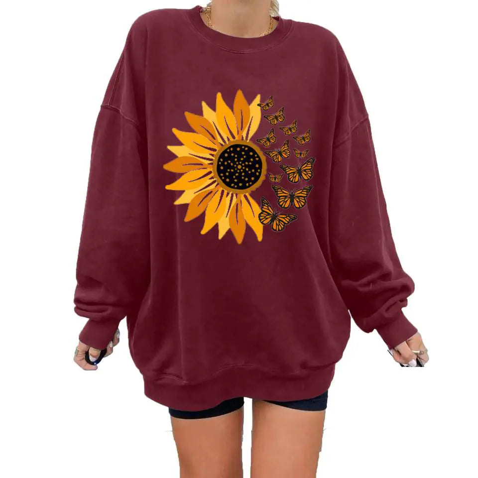 Women’s Autumn & Winter Pullover Sweater – Cartoon Print Fashion Knit Top