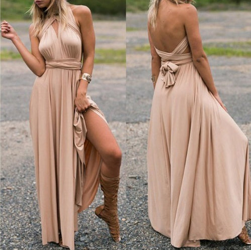 Women’s Sexy Multiway Long Party Dress – Backless Bandage Maxi for Club, Summer & Bridesmaids