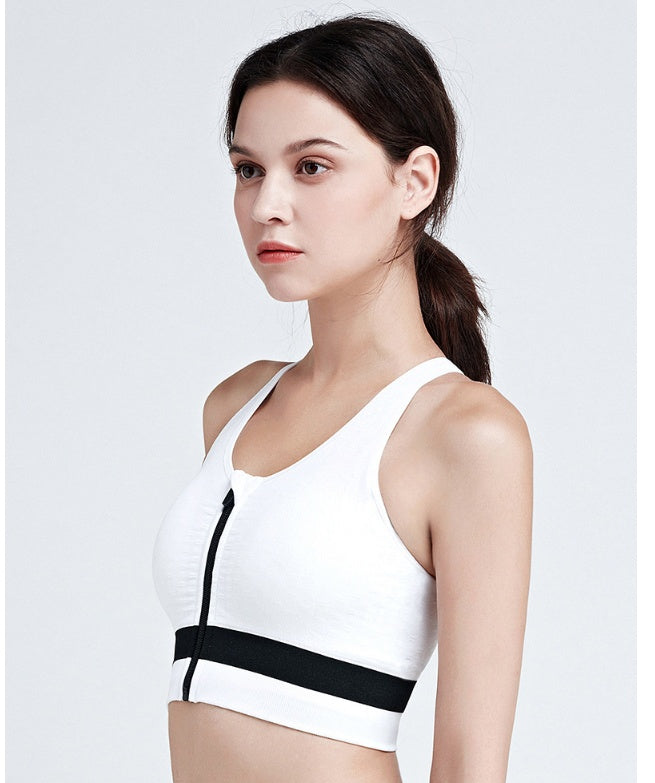 Women’s High-Impact Zipper Sports Bra – Shockproof, Comfortable & Stylish