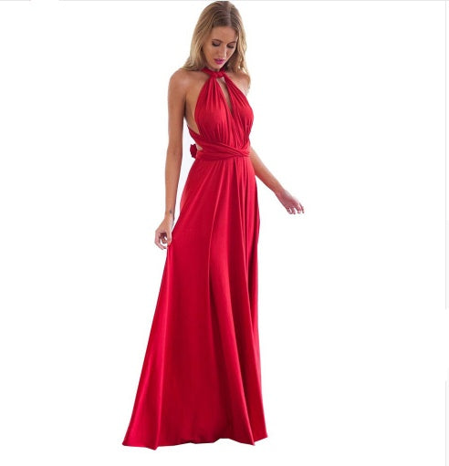 Women’s Sexy Multiway Long Party Dress – Backless Bandage Maxi for Club, Summer & Bridesmaids