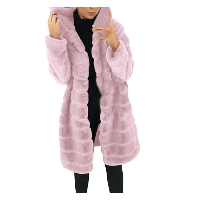 Women’s Long White Winter Jacket – Thick Solid Warm Coat 2025