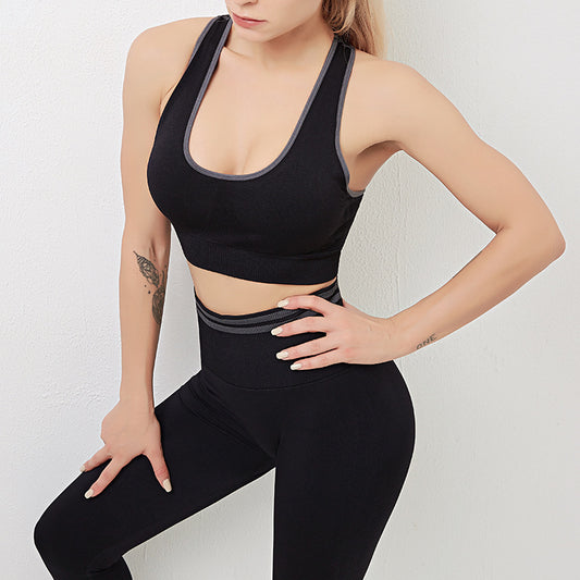 Women’s High-Waist Leggings & Sports Bra – Gym & Activewear Two-Piece Set