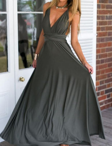 Women’s Sexy Multiway Long Party Dress – Backless Bandage Maxi for Club, Summer & Bridesmaids