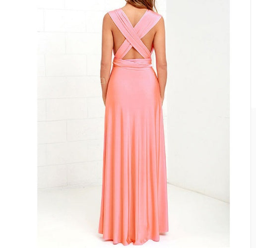Women’s Sexy Multiway Long Party Dress – Backless Bandage Maxi for Club, Summer & Bridesmaids