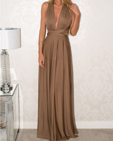 Women’s Sexy Multiway Long Party Dress – Backless Bandage Maxi for Club, Summer & Bridesmaids