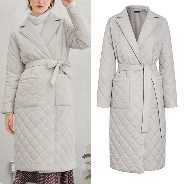Women’s Long Winter Coat – Slim Fit, Medium-Length Streetwear Jacket