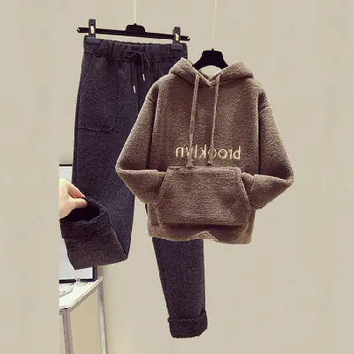 Women’s Autumn & Winter Fashion Set – Hoodie & Pants Casual Cozy Suit