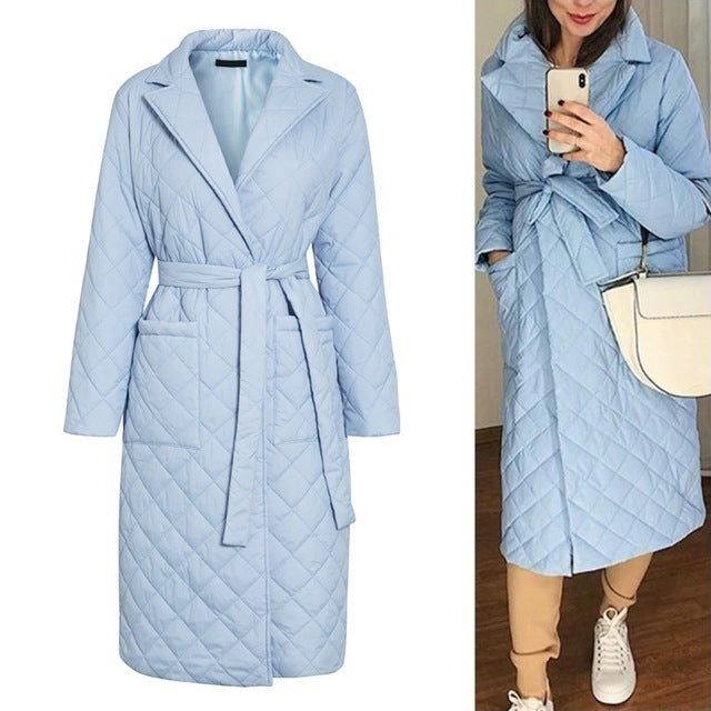 Women’s Long Winter Coat – Slim Fit, Medium-Length Streetwear Jacket