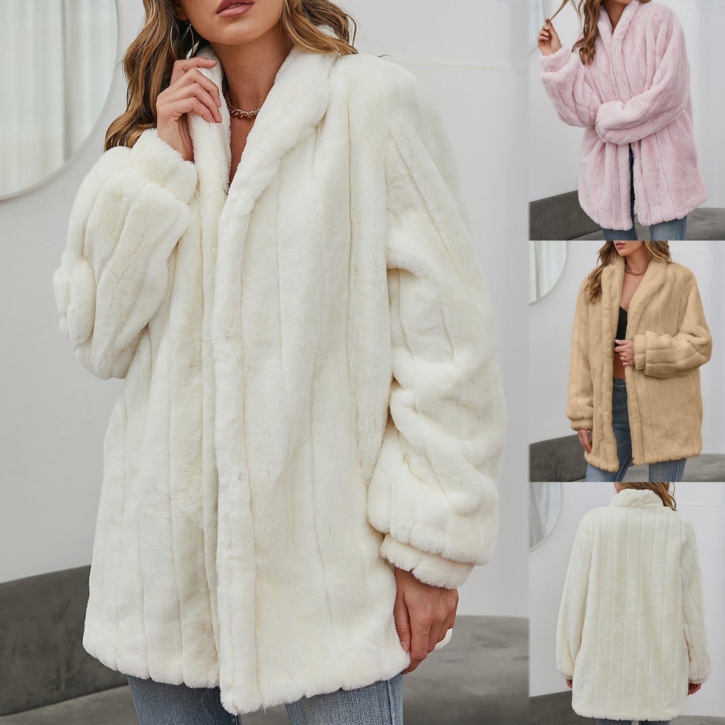 Women’s White Floral Winter Jacket – Lightweight Spring Coat, Sports Style Outerwear