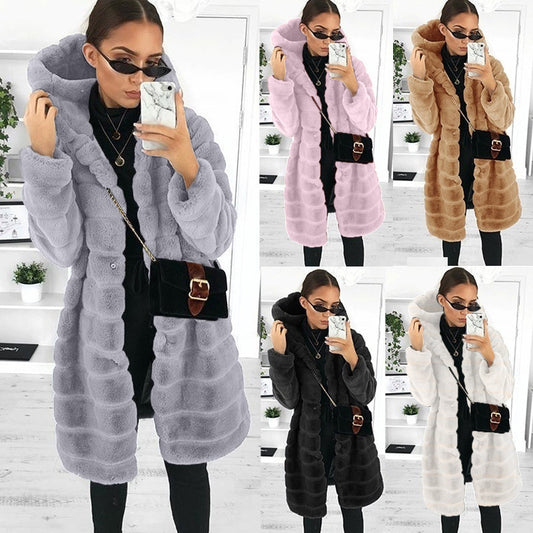 Women’s Long White Winter Jacket – Thick Solid Warm Coat 2025