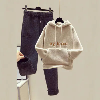 Women’s Autumn & Winter Fashion Set – Hoodie & Pants Casual Cozy Suit