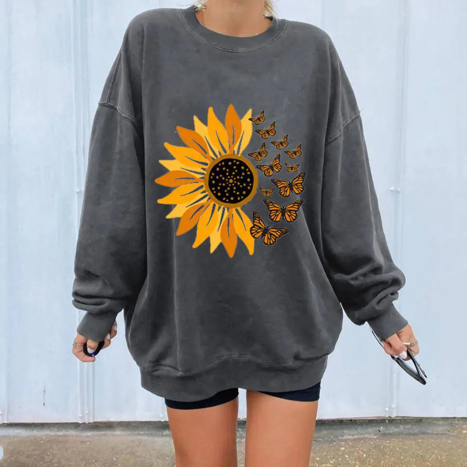 Women’s Autumn & Winter Pullover Sweater – Cartoon Print Fashion Knit Top
