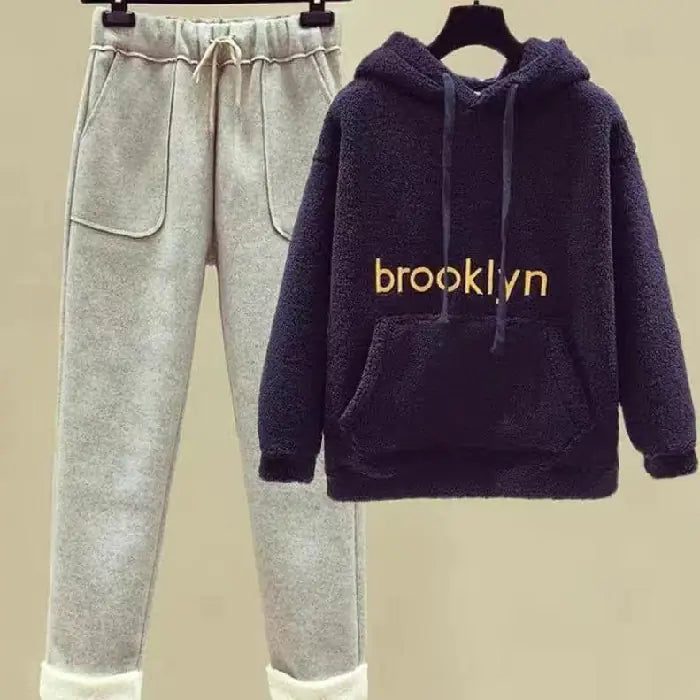Women’s Autumn & Winter Fashion Set – Hoodie & Pants Casual Cozy Suit