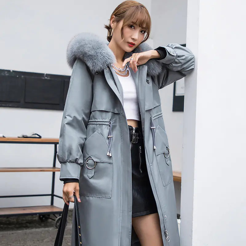 Women’s Chic Autumn-Winter Fur Jackets – Real Fox Fur Cozy Outerwear