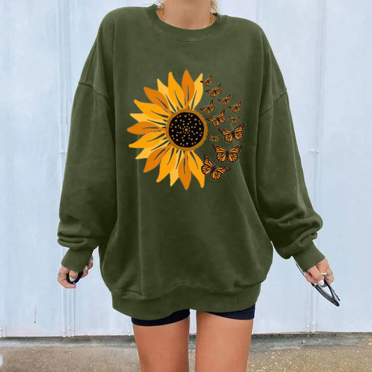 Women’s Autumn & Winter Pullover Sweater – Cartoon Print Fashion Knit Top