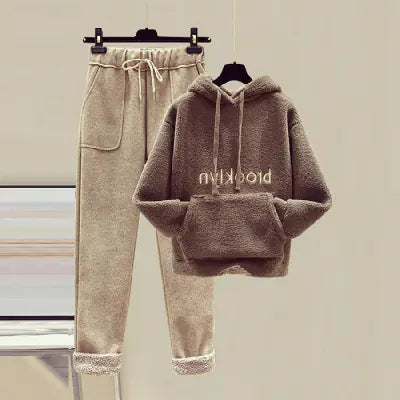 Women’s Autumn & Winter Fashion Set – Hoodie & Pants Casual Cozy Suit