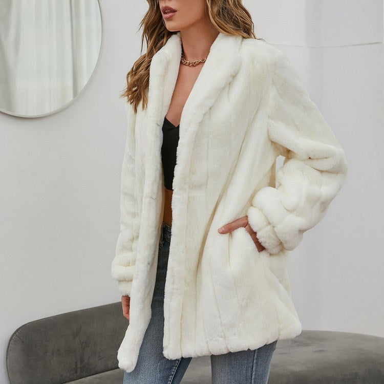 Women’s White Floral Winter Jacket – Lightweight Spring Coat, Sports Style Outerwear