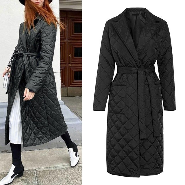 Women’s Long Winter Coat – Slim Fit, Medium-Length Streetwear Jacket
