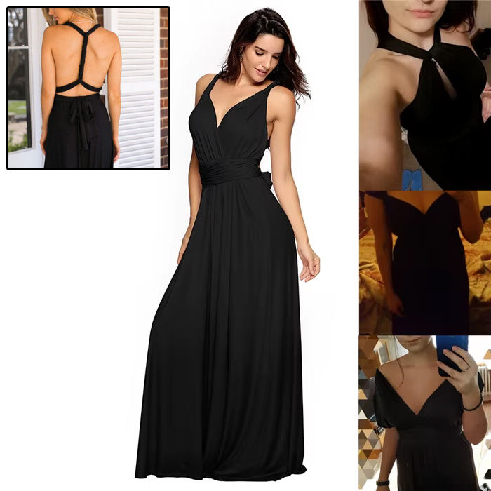 Women’s Sexy Multiway Long Party Dress – Backless Bandage Maxi for Club, Summer & Bridesmaids