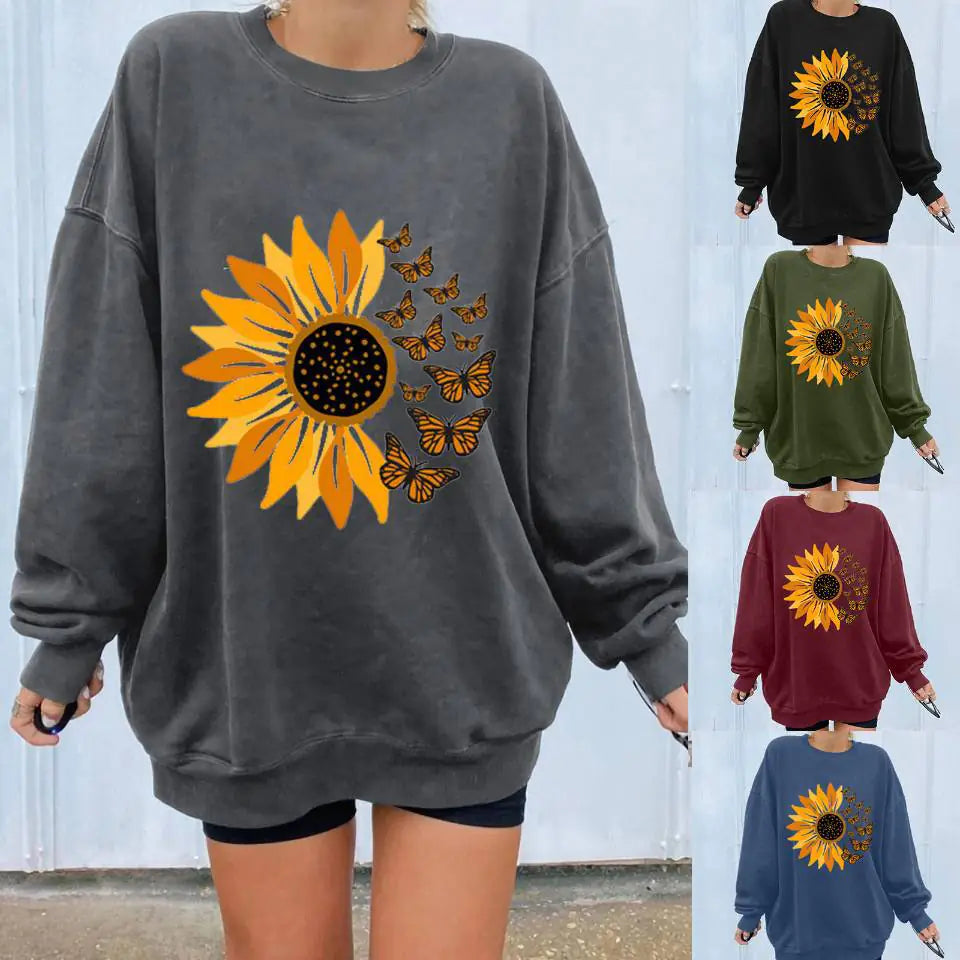 Women’s Autumn & Winter Pullover Sweater – Cartoon Print Fashion Knit Top