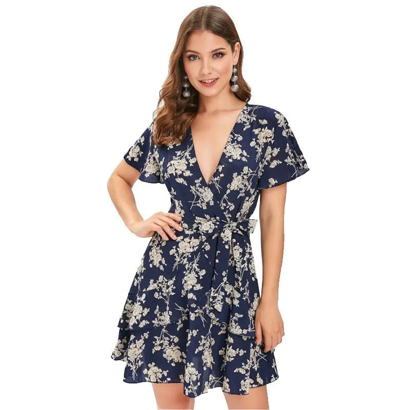 Trendy Long Sleeve Floral Print Dress for Women – Autumn Casual & Party Wear